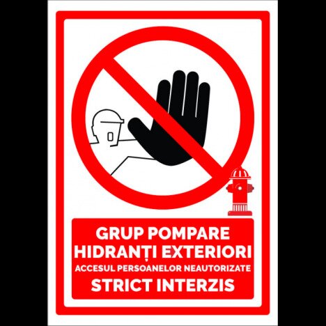 indicator  pentru grup de pompare hidranti exteriori